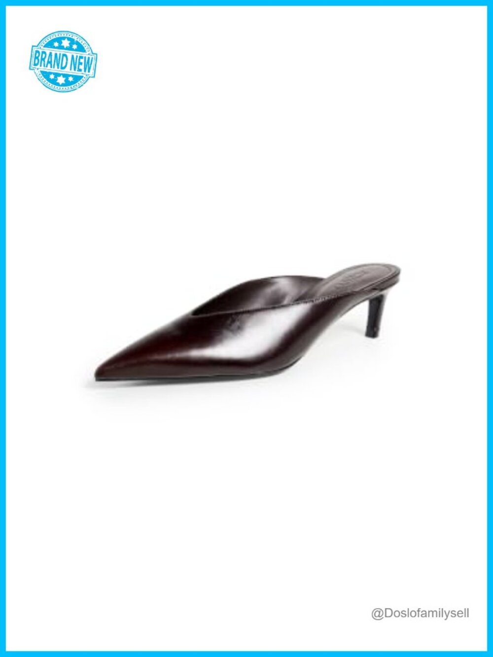 Loren Mid Mules Low Stiletto Heel Kitten Heel Pointed Toe Slip-On